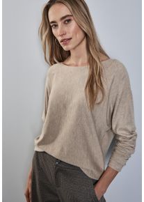 Street One Damen Strickpullover, beige, casual, Gr. 42, Feinstrick, Obermaterial: 51% Viskose, 30% Polyester, 19% Nylon, Pullover
