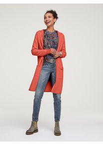 Heine Damen Longstrickjacke, orange, Gr. 40, unifarben, 52% Viskose, 26% Polyester, 22% Polyamid, Strickjacken