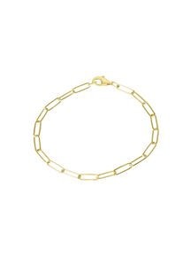 Vivance Damen Armband "925/- Sterlingsilber Gliederarmband glanz vergoldet 19 cm", 19cm, Silber 925 (Sterlingsilber), gelb, Silber 925