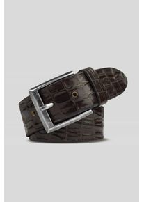 MEYER Damen Ledergürtel "Gürtel", braun, Basic, Gr. 105, unifarben, Baumwolle, Gürtel, mit Kroko Optik