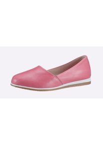 Heine Damen Slipper, Gr. 41, pink, Leder, Glattleder, sportlich, Schuhe