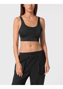 Plein Sport Kinder Lauftop "Scratch", schwarz, Gr. M, Obermaterial: 73% Polyamid, 27% Elasthan; Futter: 87% Polyester, 13% Elasthan, Tops