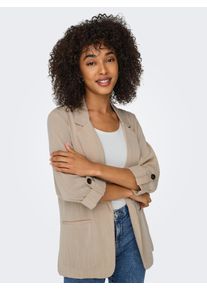 Only Damen Kurzblazer "ONLMARSA 3/4 BLAZER WVN NOOS", weiß, modisch, Gr. XS, unifarben, Web, Obermaterial: 53% Viskose, 35% Polyester, 12% Nylon,
