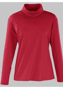 Casual Looks Damen Rollkragenshirt "Rollkragen-Shirt", rot, Gr. 40, unifarben, 50% Baumwolle, 50% Modal, Shirts