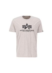 Herren T-Shirt "Alpha Industries Men - T-Shirts Basic T-Shirt", grau, Gr. S, Alpha Industries, Obermaterial: 100% Baumwolle, Shirts