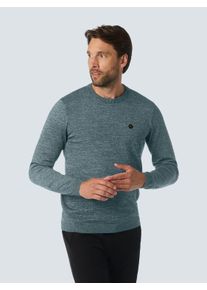 NO EXCESS Herren Rundhalspullover, blau, casual, Gr. XXXL, meliert, Obermaterial: 34% Baumwolle, 34% Viskose, 32% Polyester, Pullover, mit Melange