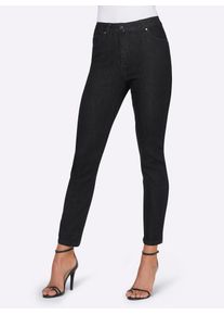 Heine Damen 7/8-Jeans, schwarz, Gr. 46, unifarben, 79% Baumwolle, 19% Polyester, 2% Elasthan, Jeans