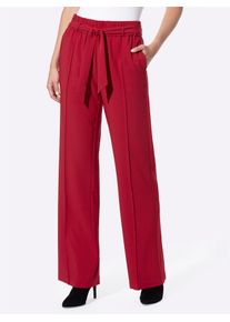 Heine Damen Webhose, rot, Gr. 40, unifarben, 94% Polyester, 6% Elasthan, Hosen