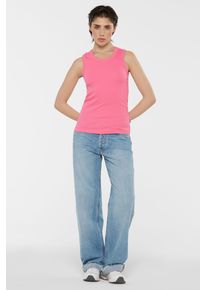 Damen Tanktop, pink, casual, Gr. XL, SENSES.THE LABEL, unifarben, Material: 96% Baumwolle, 4% Elasthan, Tops