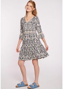 Haily's HAILY’S Damen Tunikakleid "SH P DR Pi44a"6819 beige div, feminin, Gr. M, gemustert, Web, Obermaterial: 96% Polyester, 4% Elasthan, Kleider