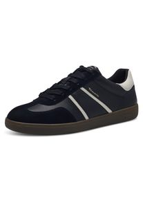 Tamaris Damen Plateausneaker, Gr. 42, schwarz, Leder, Lederimitat, unifarben mit Farbeinsatz, sportlich, Schuhe, Freizeitschuh, Halbschuh,
