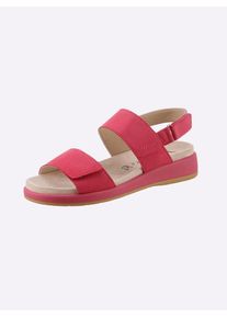Caprice Damen Sandale, Gr. 37, rosa, Nubukleder, sportlich, Schuhe