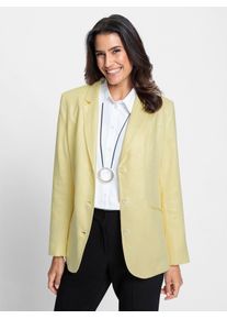 Inspirationen Damen Jackenblazer "Blazer", gelb, Gr. 36, 70% Viskose, 30% Leinen, Blazer