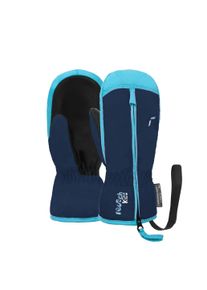 Reusch Kinder Fäustlinge "Ben Mitten", blau, klassisch, Gr. 3, mehrfarbig, 75% Polyester, 25% Polyurethan, Handschuhe, mit extra langem Reißverschluss