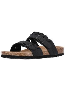 CRUZ Damen Sandale "Sapta", Gr. 38, schwarz, Leder, casual, Schuhe, mit Kork- und Naturkautschuksohle