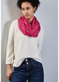 Street One Damen Loop, pink, casual, gemustert, Stoff, 50% Polyester, 50% Viskose, Modetücher, mit grafischem Muster