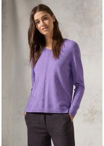 Cecil Damen Strickpullover, lila, casual, Gr. XXL, unifarben, Web, 37% Baumwolle, 34% Polyacryl, 26% Polyester, 3% Elasthan, Pullover, mit