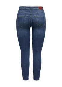 Only Damen Skinny-fit-Jeans "ONLBLUSH MID SK ANK RW DNM TAI264", blau, modisch, Gr. XS, unifarben, Denim/Jeans, Obermaterial: 92% Baumwolle, 6%