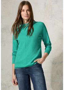 Cecil Damen Strickpullover, grün, casual, Gr. M, unifarben, Web, 100% Baumwolle, Pullover, mit Turtleneck