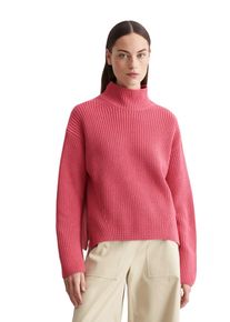 Marc O'Polo MARC O'POLO Damen Strickpullover, rot, casual, Gr. L, Strick, Obermaterial: 100% Baumwolle, Pullover, mit Turtleneck-Kragen