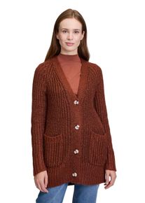 Cartoon Damen Strickjacke "Cartoon Strick-Cardigan mit V-Ausschnitt", braun, modisch, Gr. 44, Obermaterial: 48% Polyacryl, 34% Polyester, 18%