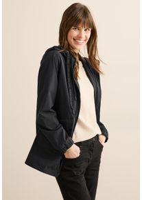 Cecil Damen Windbreaker, schwarz, casual, Gr. XL, unifarben, Stoff, Obermaterial: 100% Polyester; Futter: 100% Polyester, Jacken, mit Kapuze mit