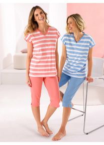 wäschepur WÄSCHEPUR Damen Capri-Pyjama, Gr. 40, bunt, 100% Baumwolle, Homewear-Sets