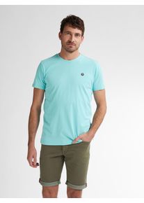 Herren Rundhalsshirt, blau, casual, Gr. XXXL, PETROL INDUSTRIES, unifarben, Jersey, Obermaterial: 100% Baumwolle, Shirts, mit Logo Stickerei