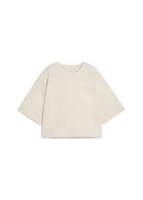 Puma Damen T-Shirt "WARDROBE ESS Kurzes Oversized-T-Shirt Damen", weiß, Gr. S, clean, Obermaterial: 100% Baumwolle; Rippe: 20% Polyester, 80%