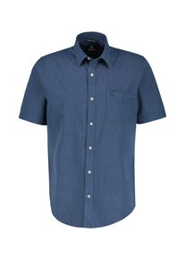 Lerros Herren Leinenhemd "Lerros Lässiges Baumwoll-Leinenhemd, unifarben", blau, Gr. S, 80% Baumwolle, 20% Leinen, Hemden