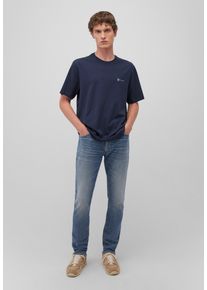 Mavi Herren T-Shirt "SHORT SLEEVE TEE", blau, casual, Gr. XL, bedruckt, 100% Baumwolle, Shirts, Basic Tee