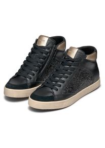 Geox Damen Sneaker "D BLOMIEE H", Gr. 40, schwarz, Lederimitat, Textil, casual, Schuhe, High Top Sneaker, Schnürboots, Winterboots mit gepolstertem