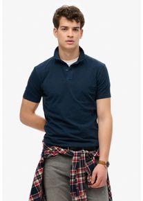 Superdry Herren Poloshirt "ESSENTIAL JERSEY POLO", blau, modisch, Gr. S, unifarben, Single Jersey, Obermaterial: 100% Baumwolle, Shirts