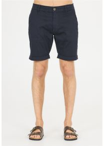 CRUZ Herren Shorts "Jerryne", blau, casual, Gr. L, unifarben, 97% Baumwolle, 3% Elasthan, Hosen, mit praktischen Seitentaschen