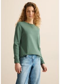 Cecil Damen Strickpullover, grün, casual, Gr. XL, unifarben, Web, 100% Baumwolle, Pullover, aus reiner Baumwolle