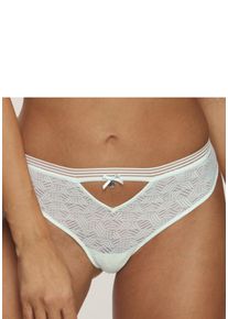 s.Oliver Damen String "Louanne", Gr. 36, grün, Spitze, Obermaterial: 82% Polyamid, 18% Elasthan, Unterhosen, aus extraflacher Spitze mit modischem