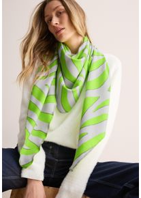 Cecil Damen Halstuch, gelb, casual, gemustert, Stoff, 70% Polyester, 30% Viskose, Modetücher, mit grafischem Muster