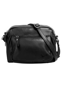 Samantha Look Damen Umhängetasche, schwarz, Leder, unifarben, Taschen, echt Leder