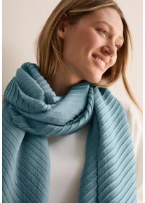 Cecil Damen Schal, blau, casual, unifarben, Stoff, 100% Polyester, Modetücher, kuschelig