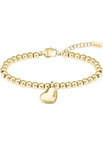 BOSS Damen Armkette "HONEY HEART BEADS, Herz, 1580642, 1580643", Edelstahl, gold, Edelstahl, Armbänder