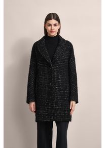 Bugatti Damen Kurzmantel, schwarz, casual, Gr. 44, gepunktet, 37% Polyacryl, 23% Polyester, 20% Baumwolle, 18% Schurwolle, 2% Alpaka, Mäntel, in