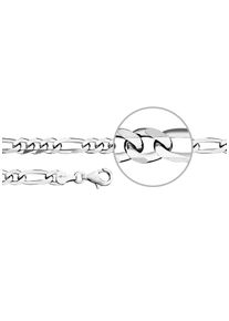 Der Kettenmacher Herren Silberkette "FIGAROKETTE, diamantiert, in mehreren Breiten erhältlich, F3, F4", 50, Silber 925 (Sterlingsilber), B: 7mm, silber, DER