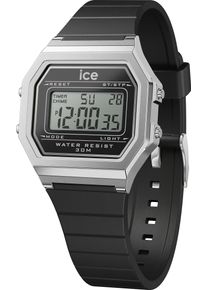 Ice Watch ICE-WATCH Damen Chronograph "ICE digit retro - Small", schwarz, Armbanduhren, Armbanduhr, Quarzuhr, Damenuhr, Silikonarmband, Datum