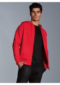 TRIGEMA Herren Sweatjacke "TRIGEMA Sweatjacke mit Kapuze", rot, Basic, Gr. XL, 70% Baumwolle, 30% Polyester, Sweatjacken