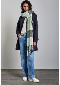 Street One Damen Halstuch, grün, casual, kariert, Stoff, 65% Polyester, 35% Viskose, Modetücher, mit Karomuster