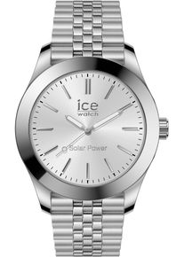 Ice Watch ICE-WATCH Herren Solaruhr "ICE steel - Medium - SOLAR 3H", silber, Armbanduhren, Armbanduhr, Herrenuhr, Edelstahlarmband, bis 10 bar wasserdicht