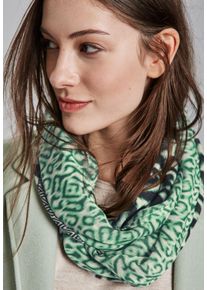 Street One Damen Loop, grün, casual, bedruckt, Stoff, 100% Modal, Modetücher, kuschelig