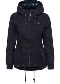 Ragwear Damen Outdoorjacke "DANKA", blau, casual, Gr. S, kontrastfarbene Details, unifarben, gemustert, Web, Obermaterial: 100% Polyester. Futter: