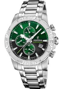 Festina Herren Chronograph "Timeless Chronograph", silber, Armbanduhren, Quarzuhr, Armbanduhr, Herrenuhr, Edelstahlarmband, analog, Tag
