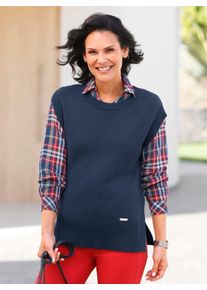 Casual Looks Damen Pullunder "Pullunder", blau, Gr. 38, unifarben, 50% Baumwolle, 50% Polyacryl, Pullover